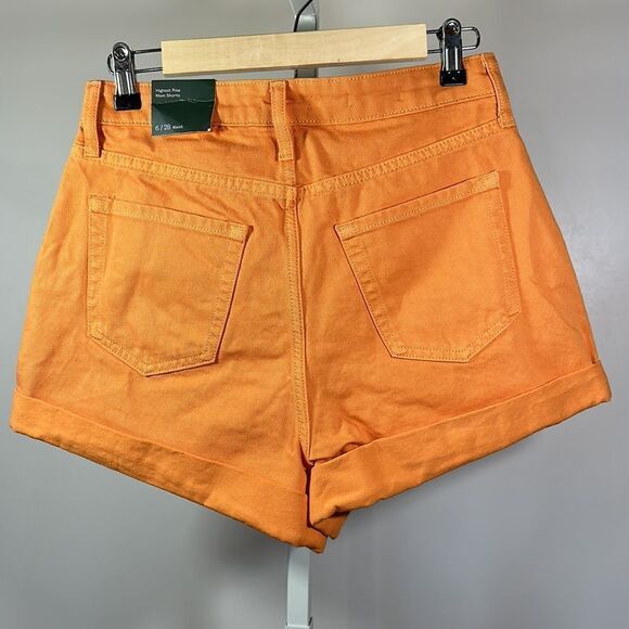 WILD FABLE/TARGET Women’s Denim Highest Rise Mom Shorts Orange Size 6/28 - Picture 6 of 10